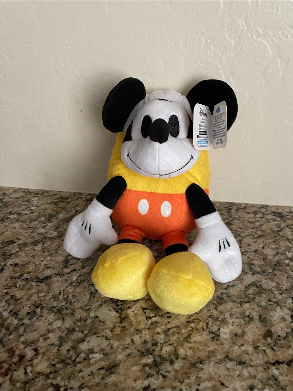 Disney Halloween 🎃 Yellow, Orange, Black & White Mickey Mouse Plush